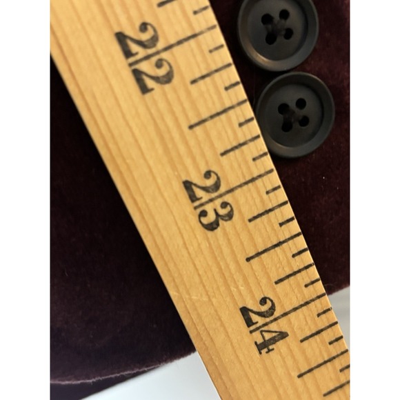 J Ferrar Mens Velvet Sports Coat Blazer Size 38R Slim Fit (Merlot Burgundy) - Picture 5 of 11